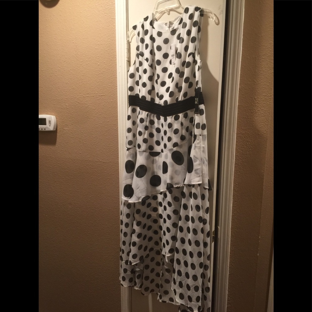 Bnwt hi low ny and co dress xxl /16 blk/ wht